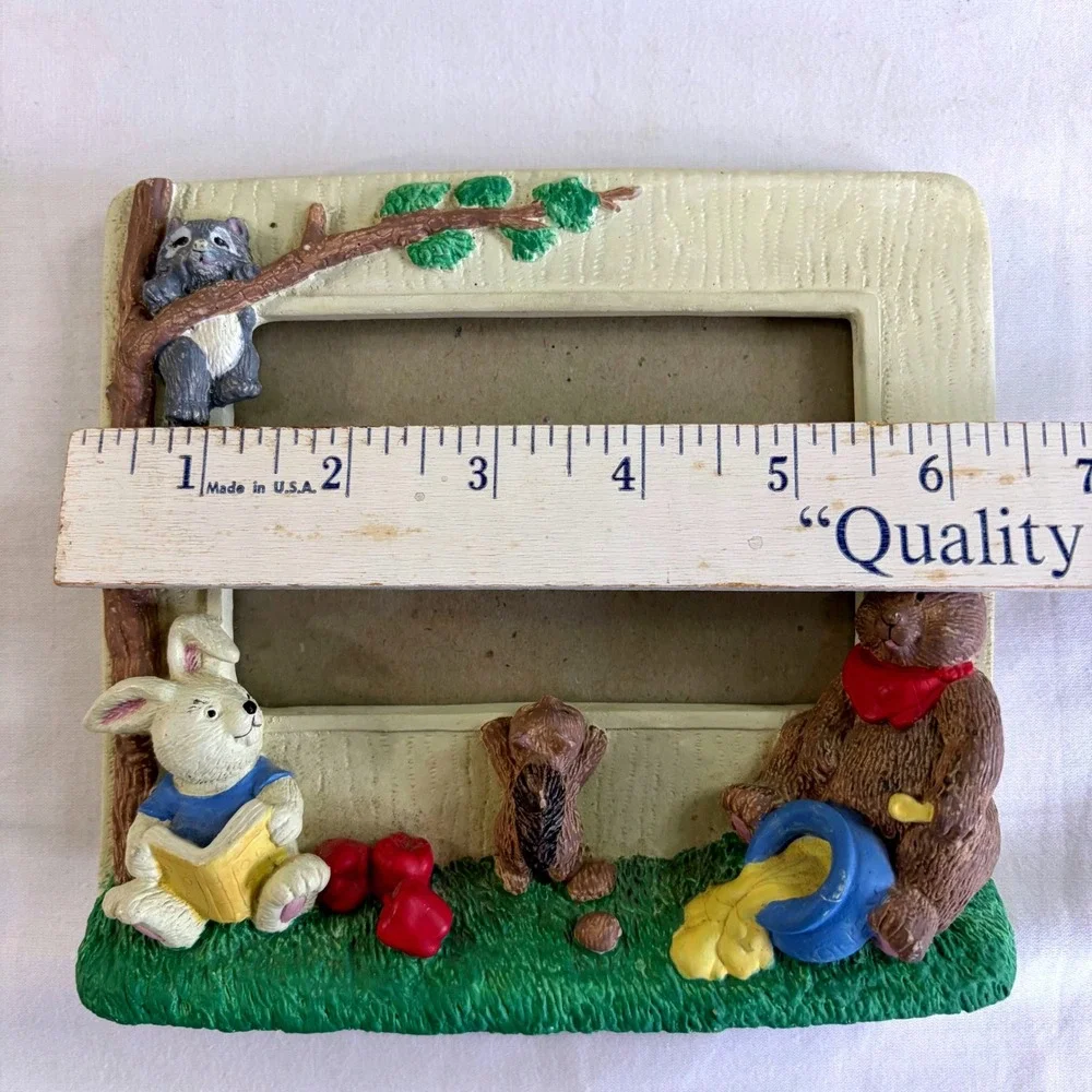 Vintage Burnes of Boston Woodland Animal Frame Bear Bunny Squirrel Nursery Gift‎